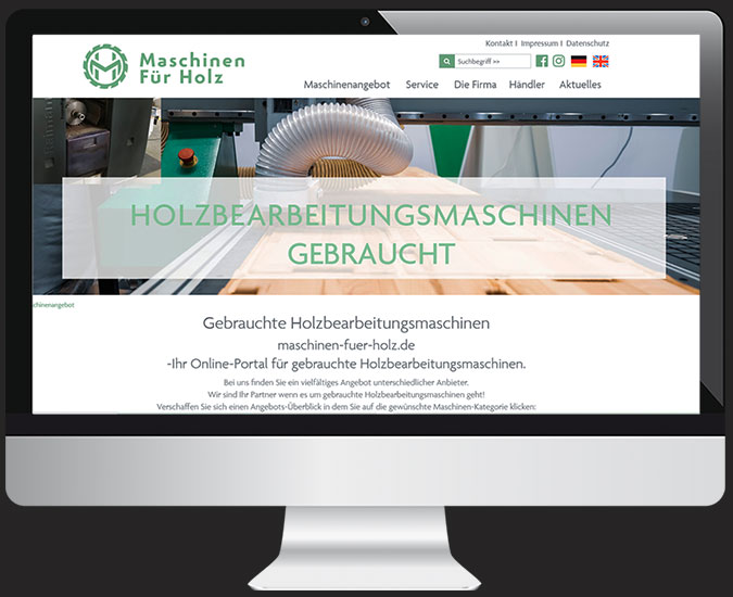 Ansicht und Link zu Webseite maschinen-fuer-holz.de